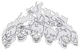 HotHeadz Hell Riders Templates, Set of 4