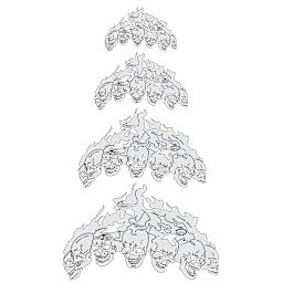 HotHeadz Freehand Templates - Set of 4 Hell Riders Skull Templates