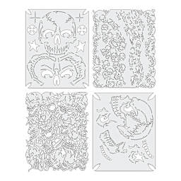 Iwata Artool Freehand Template - Set of 4, Return of Skull Master Mini