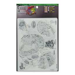 Iwata Artool Freehand Template - Set of 3, Horror of Skull Master - front of packaging