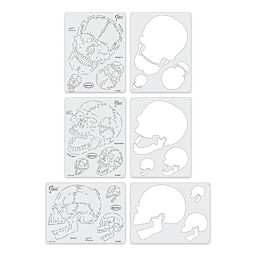 Iwata Artool Freehand Template - Set of 3, Horror of Skull Master