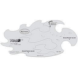 True Fire Freehand Templates - Top view of first of three True Fire Templates in set
