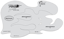 True Fire Freehand Templates - Top view of second of three True Fire Templates in set