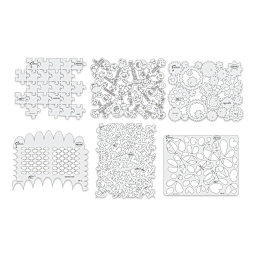 Iwata Artool Freehand Template - Set of 6, Kustom FX II