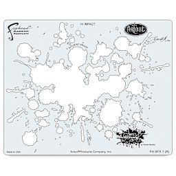 Artool Splatter FX Freehand Template - Template 1 shown
