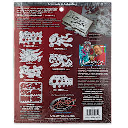 PocketGraFX Freehand Template Set - Back of package