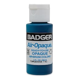 Badger Air-Opaque Airbrush Color - 1 oz, Turquoise - front