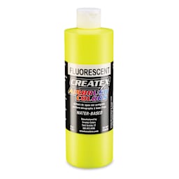 Createx Airbrush Color - 16 oz, Fluorescent Yellow
