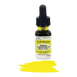 Dr. Ph. Martin's Radiant Concentrated Individual Watercolor - 1/2 oz, Tapestry - with color sample in front of bottle