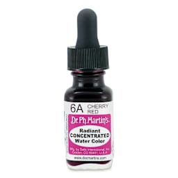 Dr. Ph. Martin's Radiant Concentrated Individual Watercolor - 1/2 oz, Cherry Red
