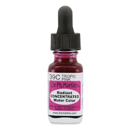 Dr. Ph. Martin's Radiant Concentrated Individual Watercolor - 1/2 oz, Tropic Pink