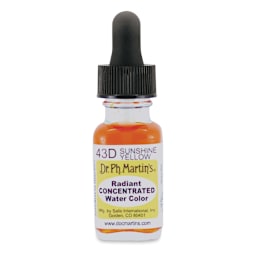 Dr. Ph. Martin's Radiant Concentrated Individual Watercolor - 1/2 oz, RCW Sunshine Yellow