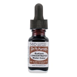 Dr. Ph. Martin's Radiant Concentrated Individual Watercolor - 1/2 oz, Coffee Brown