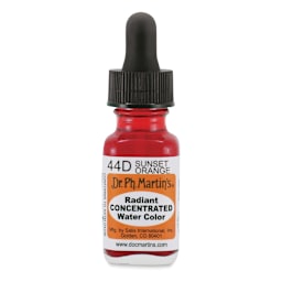 Dr. Ph. Martin's Radiant Concentrated Individual Watercolor - 1/2 oz, Sunset Orange