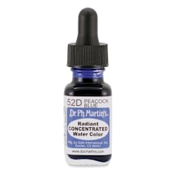 Dr. Ph. Martin's Radiant Concentrated Individual Watercolor - 1/2 oz, Peacock Blue