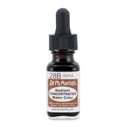 Dr. Ph. Martin's Radiant Concentrated Individual Watercolor - 1/2 oz, Sepia