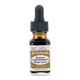 Dr. Ph. Martin's Radiant Concentrated Individual Watercolor - 1/2 oz, Tobacco Brown
