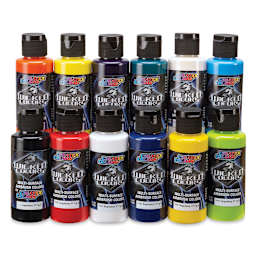 Createx Wicked Colors Airbrush Paint Sets - Component bottles of 12 pc Opaque Colors set