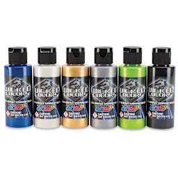 Createx Wicked Colors Airbrush Paint Sets - Component bottles of 6 pc Pearl Colors set