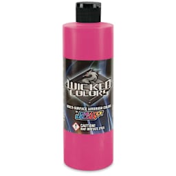 Createx Wicked Colors Airbrush Color - 16 oz, Fluorescent Pink