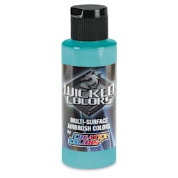 Createx Wicked Colors Airbrush Color - 2 oz, Fluorescent Aqua