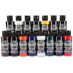 Createx Wicked Colors Airbrush Paint Sets - Component bottles of 17 pc Dru Blair set