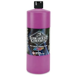 Createx Wicked Colors Airbrush Color - 16 oz, Fluorescent Purple