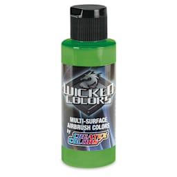 Createx Wicked Colors Airbrush Color - 2 oz, Fluorescent Green