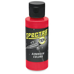 Badger Spectra Tex Airbrush Colors - Single 2 oz bottle of Neon Red shown