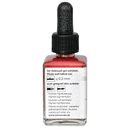 Schmincke Aero Color Professional Airbrush Color - 28 ml, Metallic Bright Maroon, side of bottle