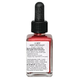 Schmincke Aero Color Professional Airbrush Color - 28 ml, Metallic Bright Maroon, back of bottle