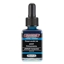 Schmincke Aero Color Professional Airbrush Color - 28 ml, Phthalo Turquoise