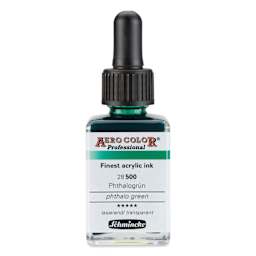 Schmincke Aero Color Professional Airbrush Color - 28 ml, Phthalo Green