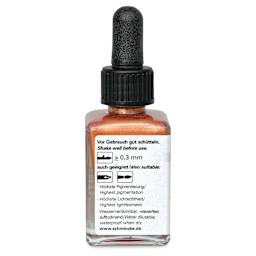 Schmincke Aero Color Professional Airbrush Color - 28 ml, Metallic Brilliant Bronze, back of bottle