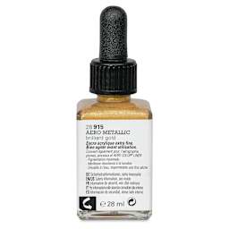 Schmincke Aero Color Professional Airbrush Color - 28 ml, Metallic Brilliant Gold, side of bottle