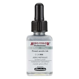 Schmincke Aero Color Professional Airbrush Color - 28 ml, Aero Metallic Brilliant Silver