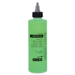 Grex Airbrush Cleaning Fluid - Front of 8 oz bottle shown