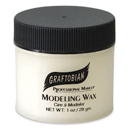 Graftobian Modeling Wax - Front of 1 oz Jar Bone color Modeling Wax
