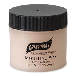 Graftobian Modeling Wax - Front of 1 oz Jar of Light Fleshtone Modeling Wax
