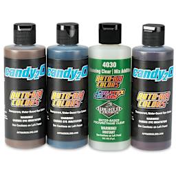Createx Candy2o Auto Air Colors - Set of 4 Sample Colors in row
