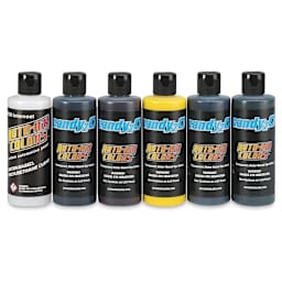 Createx Candy2O Auto Air Color - Cool Colors, Set of 6, 4 oz