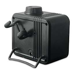 Sparmax Beetle Airbrush Compressor - Back of Compressor showing Airbrush holder
