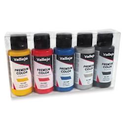 Vallejo Premium Airbrush Colors - 60 ml, Set of 5, Metallic Colors