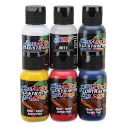 Createx Illustration Colors - Primary Colors, Set of 6, 1 oz