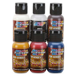 Createx Illustration Colors - Bloodline Type A-, Set of 6, 1 oz