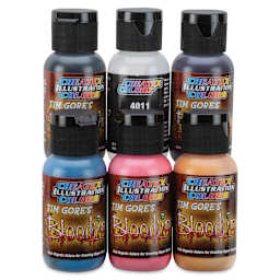 Createx Illustration Colors - Bloodline Type O-, Set of 6, 1 oz