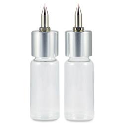Sparmax Gravity Flyer SR Airbrush Accessories - 2 Glass bottles with airbrush attachment caps