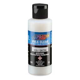 Createx Airbrush Clears - UVLS Top Coat, Satin, 2 oz, Bottle