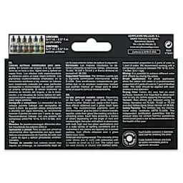 Vallejo The Shifters Eccentric Acrylic Airbrush Colors - 17 ml, Set of 6, Magic Dust (Back of package)