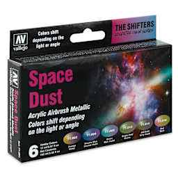 Vallejo The Shifters Eccentric Acrylic Airbrush Colors - 17 ml, Set of 6, Space Dust (Package)